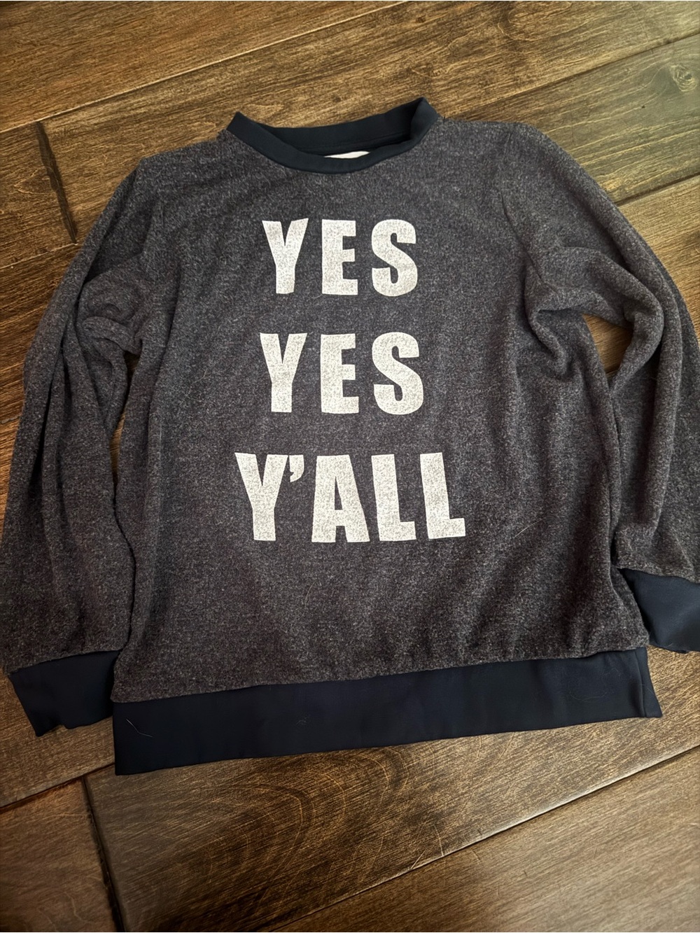 Sol Angeles Kids Yes Yes Y’all Gray Graphic Sweatshirt Size 8